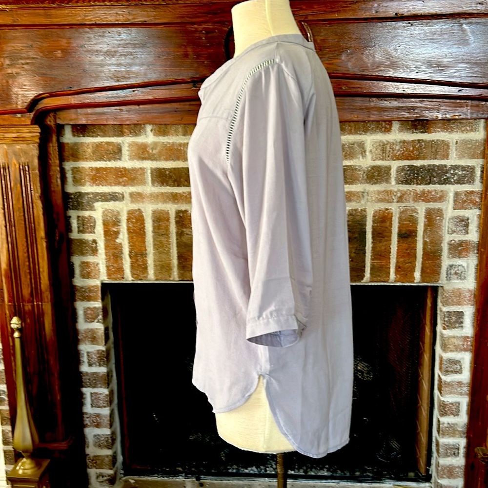 Grey button front top size XS/S new - Picture 3 of 5